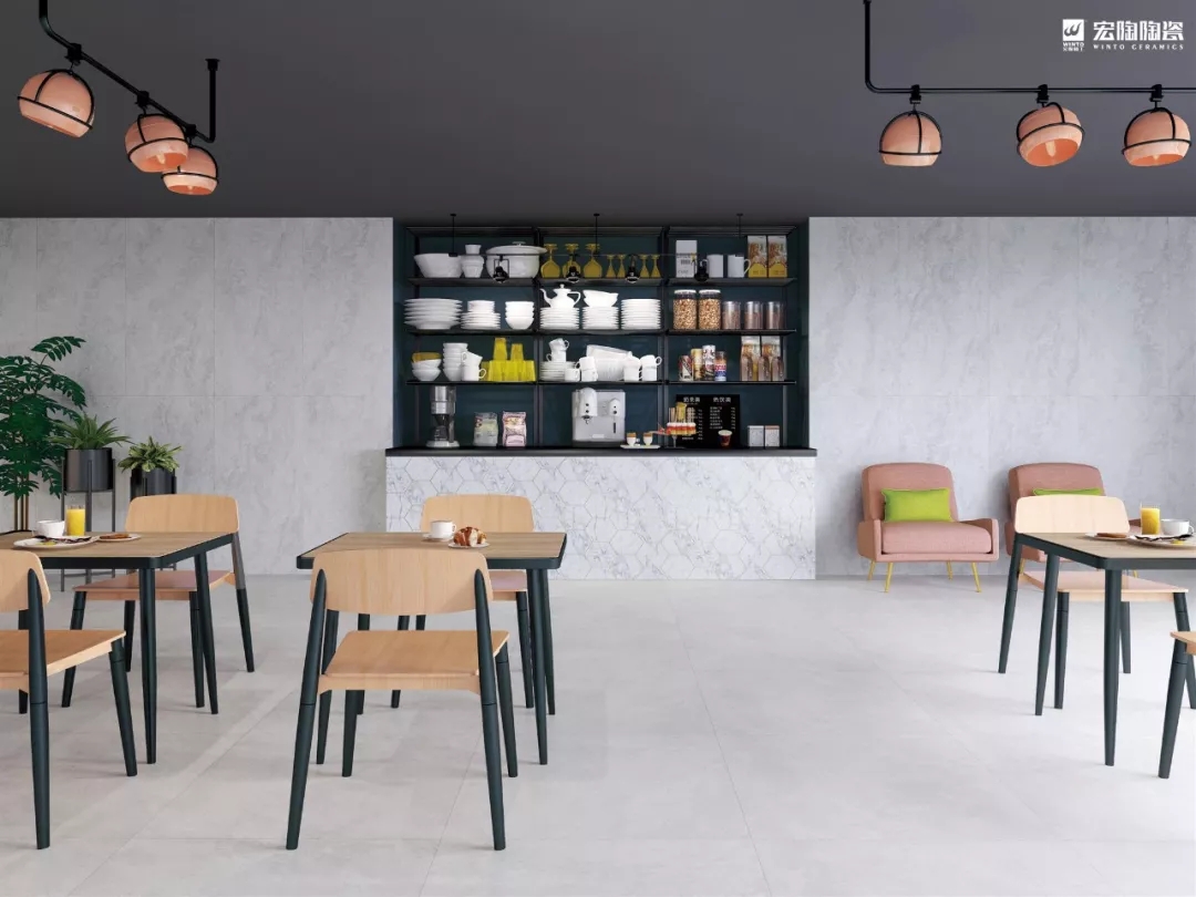 宏陶餐厅仿古瓷砖效果图