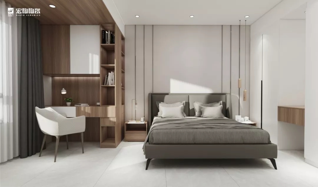 宏陶卧室玉瓷砖效果图