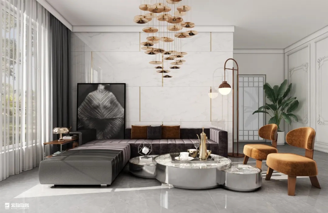 宏陶通体瓷砖|TPGM26022爱玛灰效果图