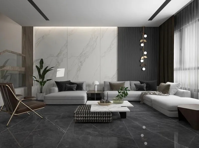 宏陶2400 x1200mm瓷砖铺贴效果图