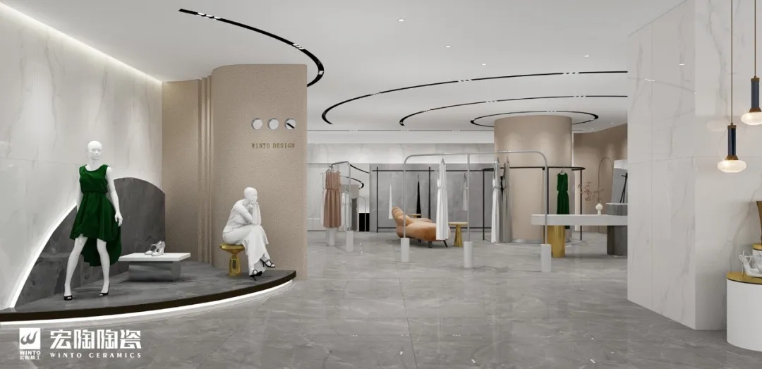 宏陶大板TPGMW157034（宝石灰）瓷砖地砖效果图