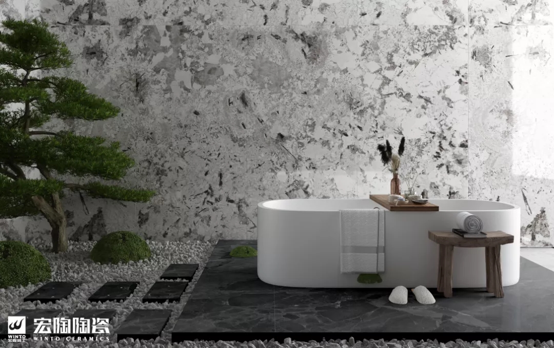 宏陶大板TPGMW157037（安塔利亚灰）瓷砖地砖效果图