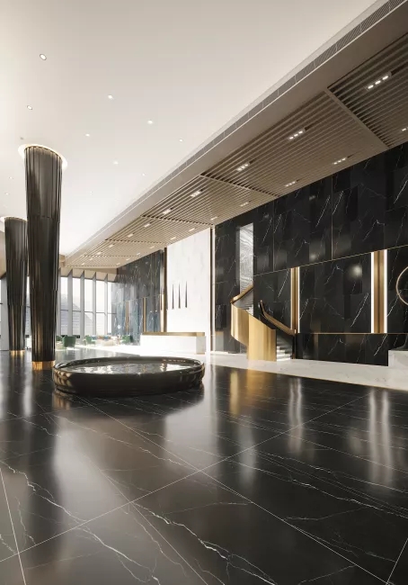 宏陶瓷砖地砖筑博会前台图