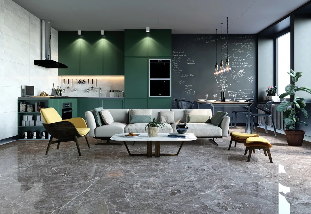 宏陶瓷砖和地砖混搭效果图