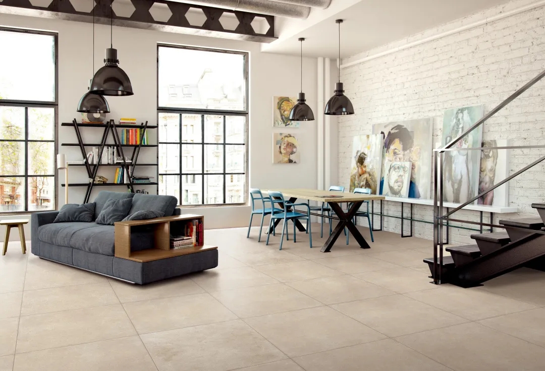 宏陶瓷砖和地砖混搭“家庭核心区“ 