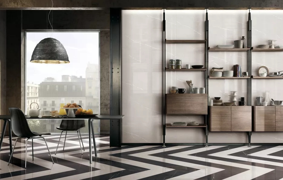 宏陶家庭客厅瓷砖地砖花型效果图