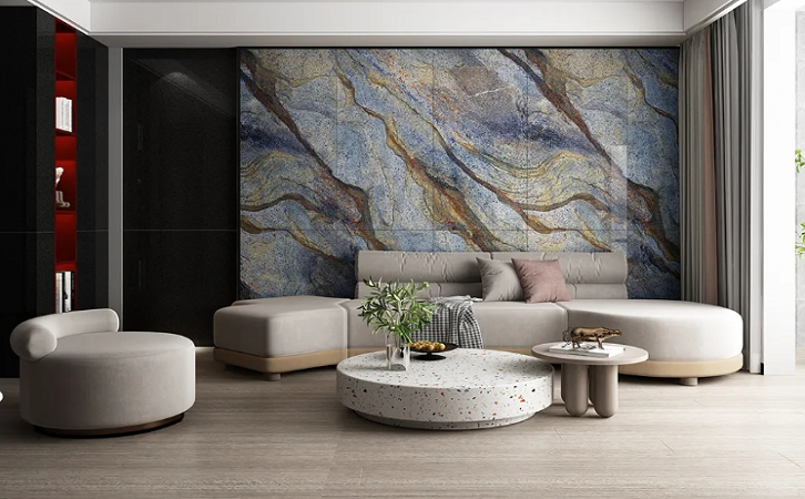 &emsp;2021最流行的客厅瓷砖背景墙效果图