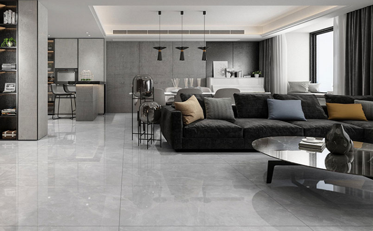 宏陶陶瓷大板客厅装修效果图