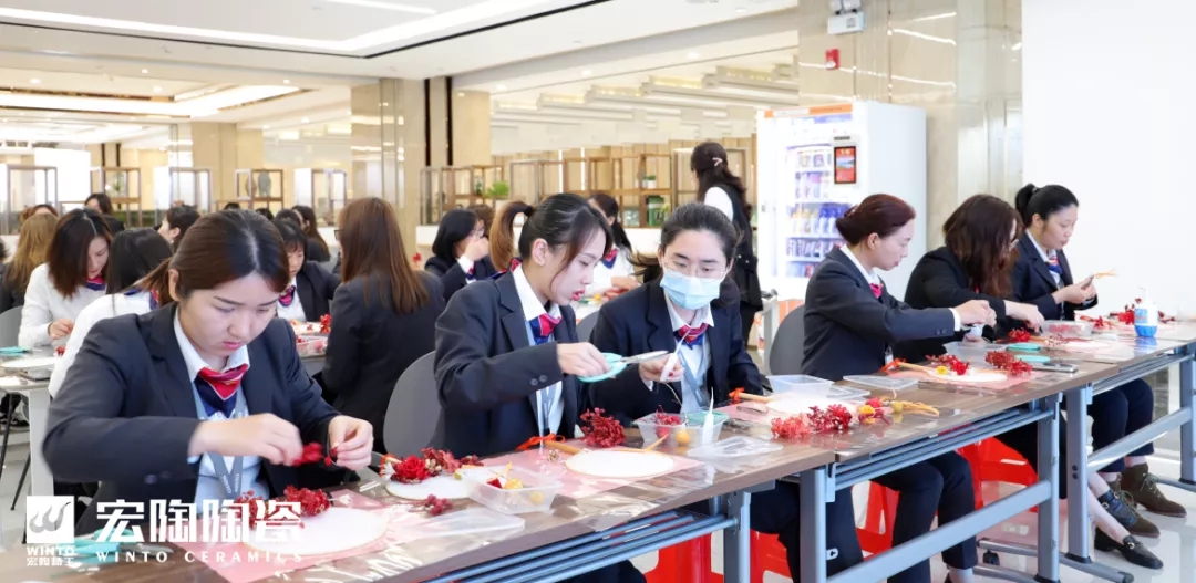 宏陶瓷砖地砖永生花团扇手作学堂”活动