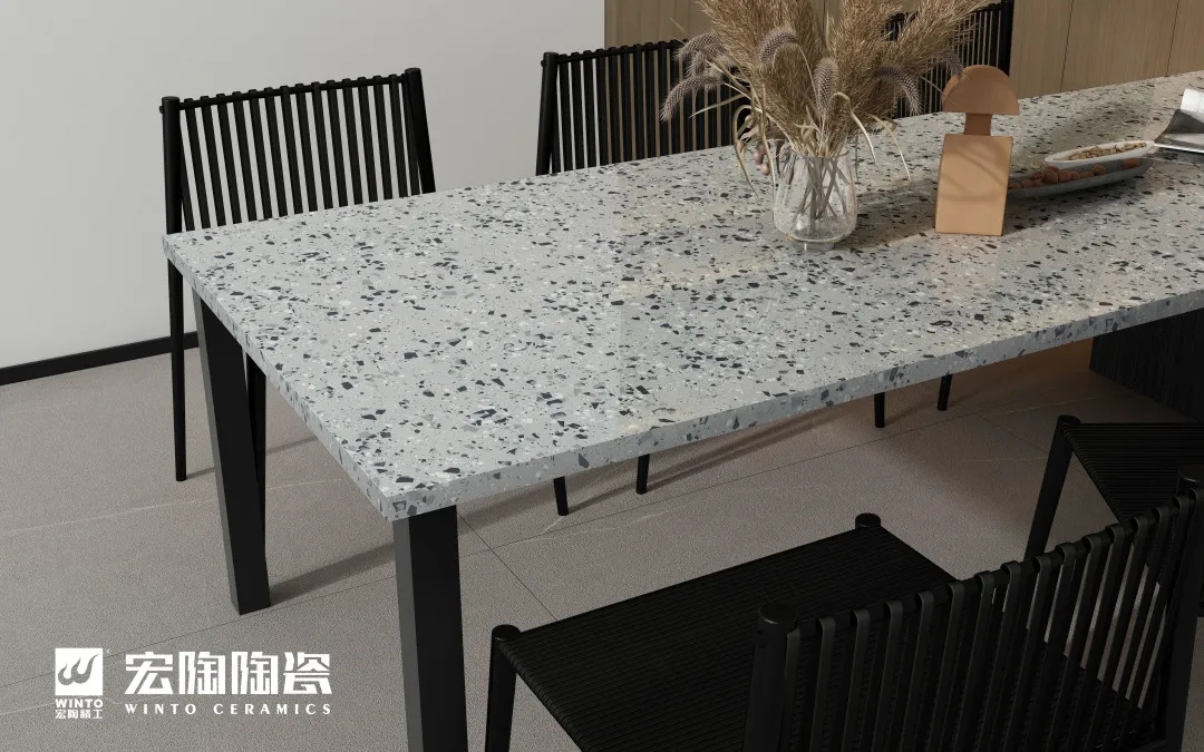 宏陶岩板餐桌耐磨