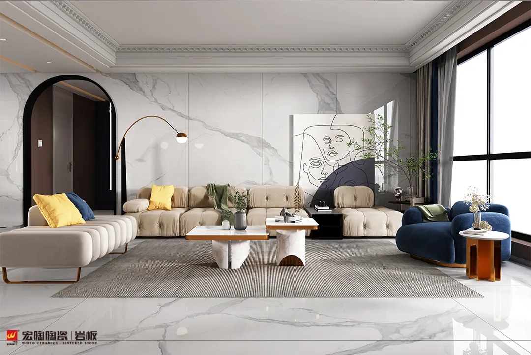 宏陶岩板6-TPG2680A017ABCD+TPG157272装修效果图片