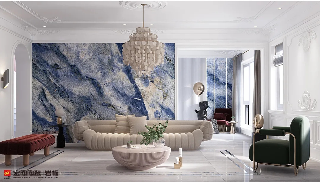  宏陶岩板客厅装修效果图