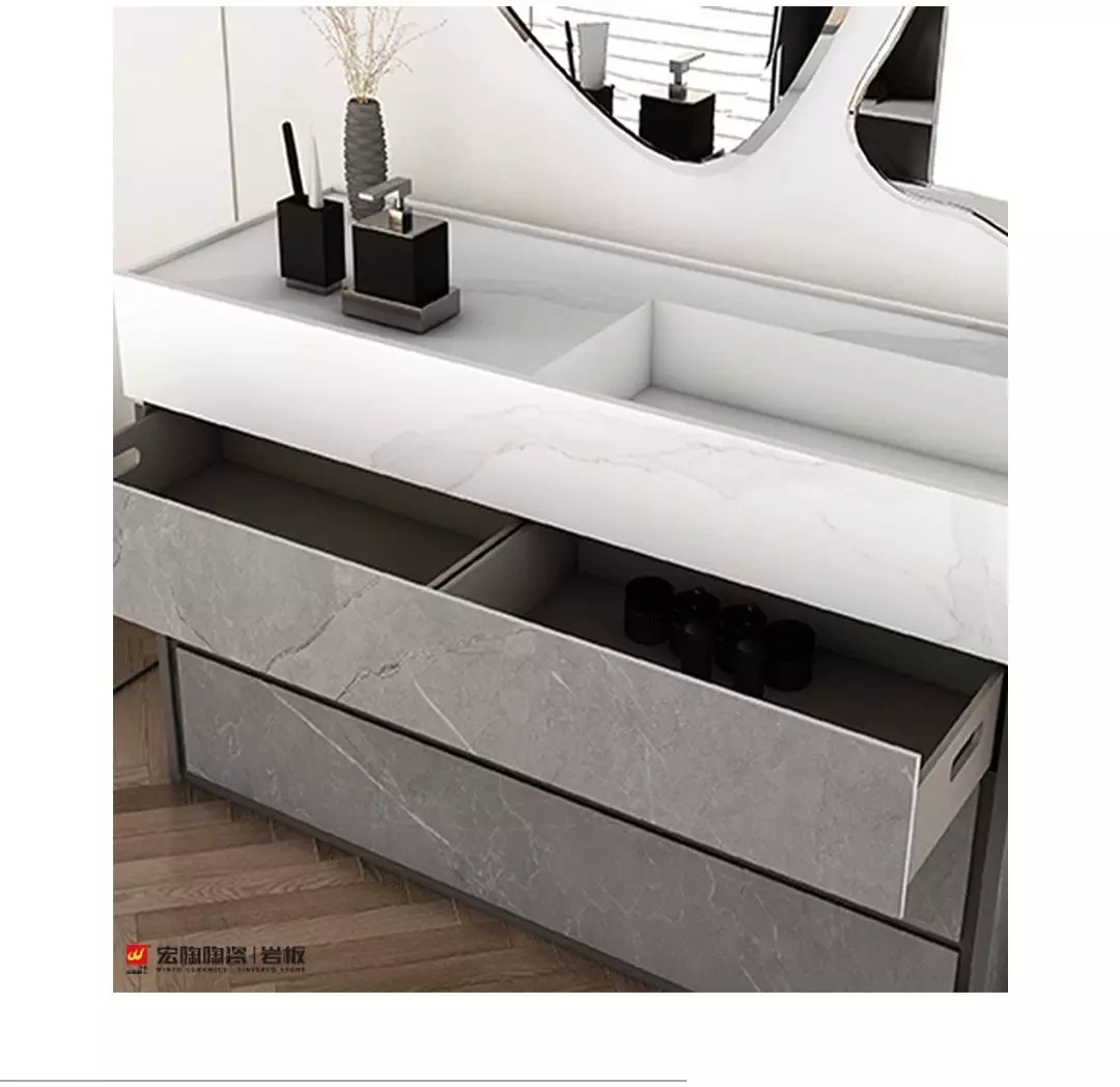 宏陶15-2680A008雅士白岩板装修效果图