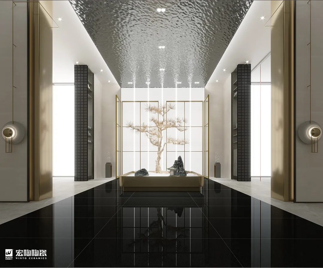 宏陶TPG26235欧亚灰600x1200mm瓷砖地砖装修效果图