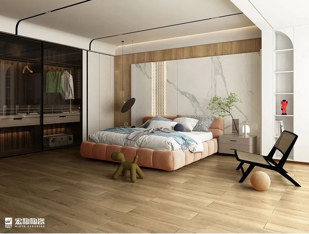 宏陶TPEB157001黑金沙750×1500mm瓷砖地砖装修效果图