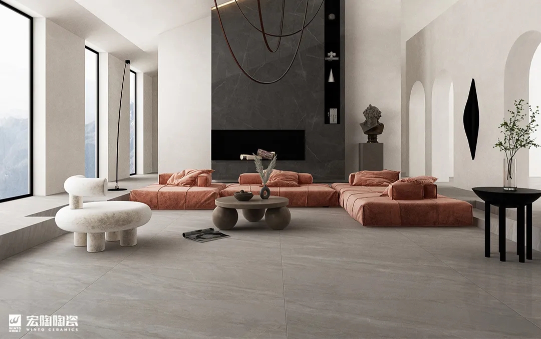 宏陶TCB1220008黄金柳木200×1200mm瓷砖地砖装修效果图 