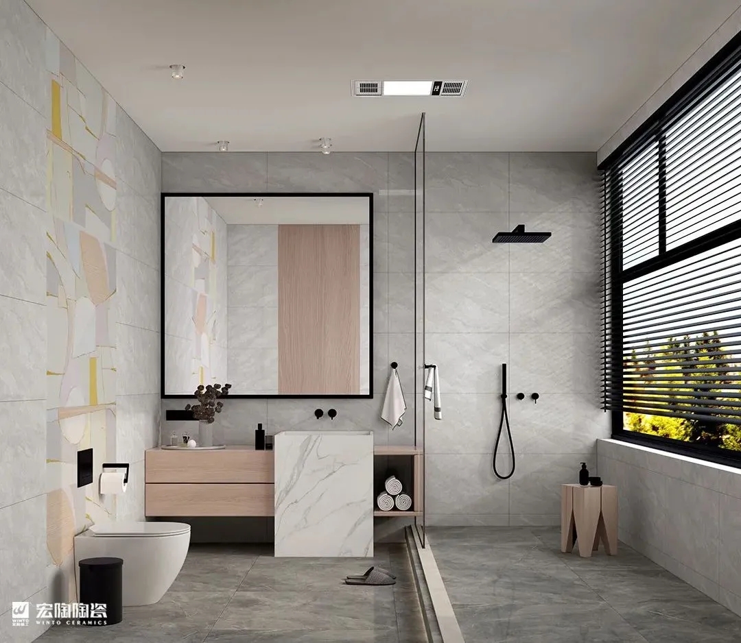 宏陶TCB1220005玉兰木200×1200mm瓷砖地砖装修效果图 