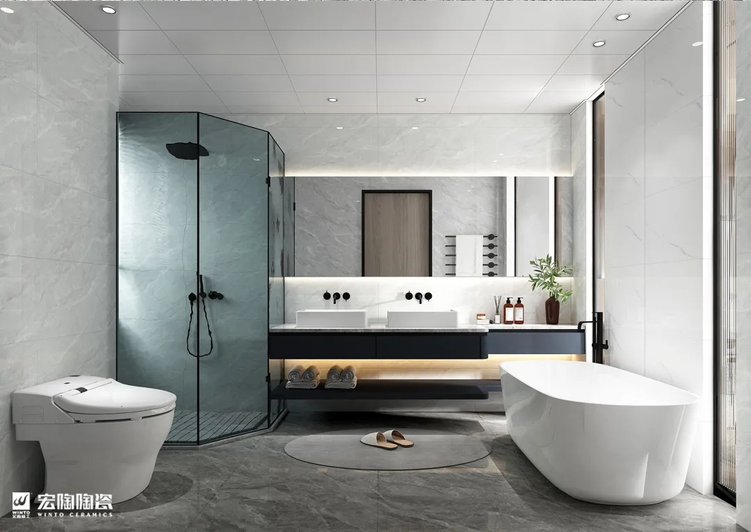 宏陶瓷砖地砖TPGR84012埃迪尔400×800mm效果图