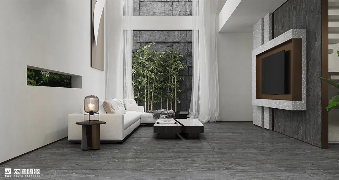 宏陶TPGMW157037安塔利亚灰瓷砖地砖装修效果图 