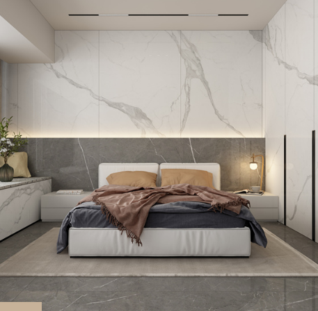 宏陶岩板1200X2700X9mm深灰装修效果图