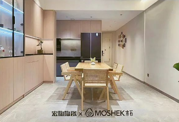 宏陶缎光系列TG157187 安卡斯灰餐厅效果图