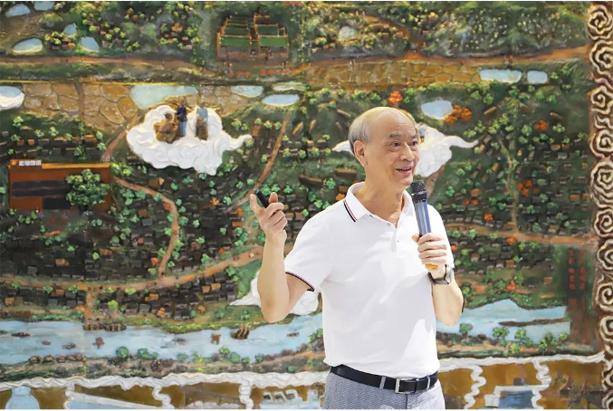 宏陶瓷砖地砖老总交流现场图